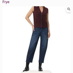 🌻NWT Frye Women's High-Rise Indigo Barrel Jeans